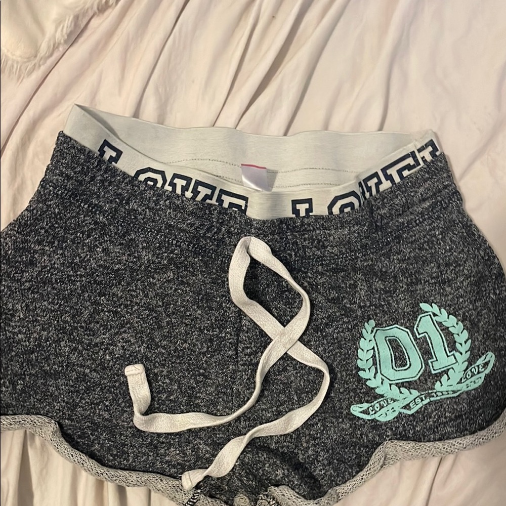 Gray White,teal comfy shorts